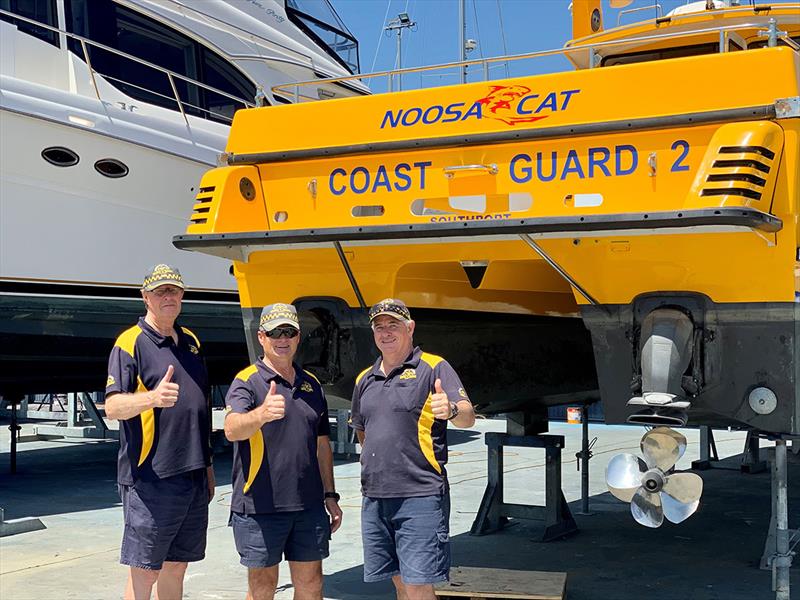 Craig Mills, Commander Mike Hoffman, Danny Nugent GC Coast Guard Southport - photo © Jeni Bone