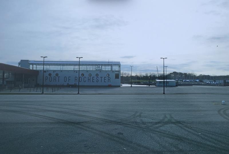 Before: The Port of Rochester, New York, received a $1.5 million Boating Infrastructure Grant to help turn this parking lot into a transient marina photo copyright Scott Croft taken at  and featuring the Marine Industry class