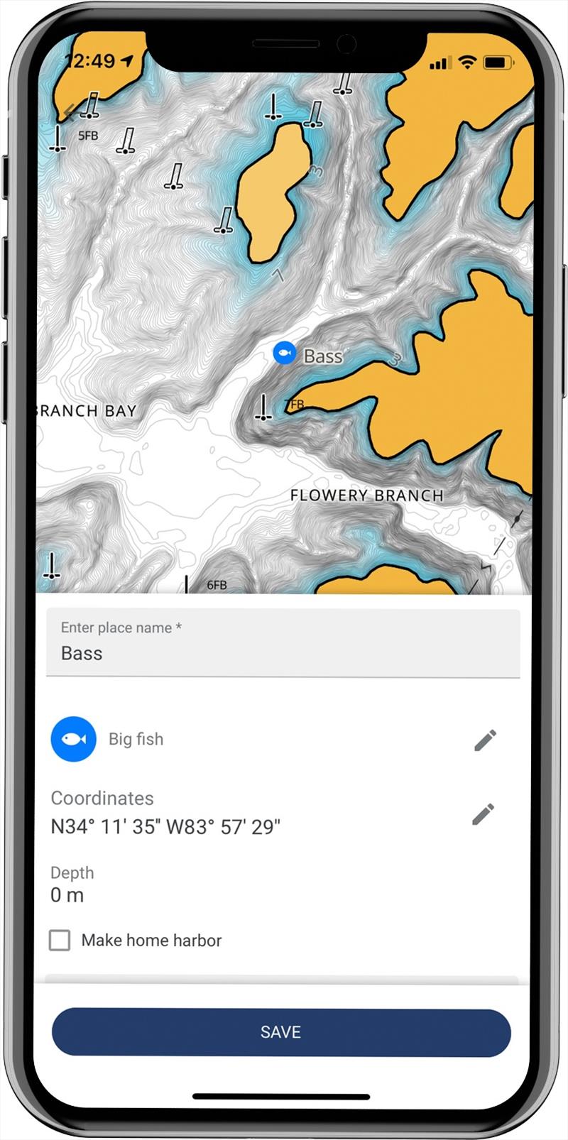 Lowrance App - Fishing spot photo copyright Lowrance taken at  and featuring the Marine Industry class