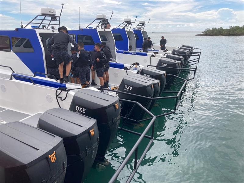 Installation and Seatrial of the Bureau of Customs-project where 62 pcs of OXE150 were supplied, in a series of three batches.  photo copyright OXE Marine taken at  and featuring the Marine Industry class