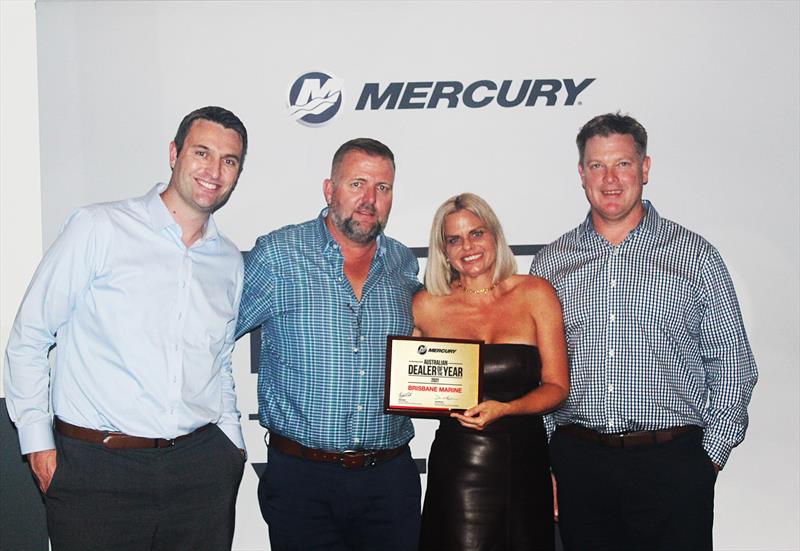 (Left-right) Mercury Australia, NZ and Pacific Islands General Manager Brad Zoelle, Troy and Courtney Wood Brisbane Marine and David Meehan Mercury's Director of Sales. photo copyright Mercury Marine taken at  and featuring the Marine Industry class