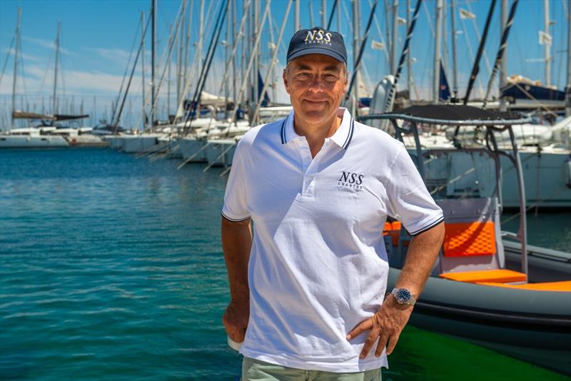 Simone Morelli at the Marina of Cala dei Sardi photo copyright NSS Yachting taken at  and featuring the Marine Industry class