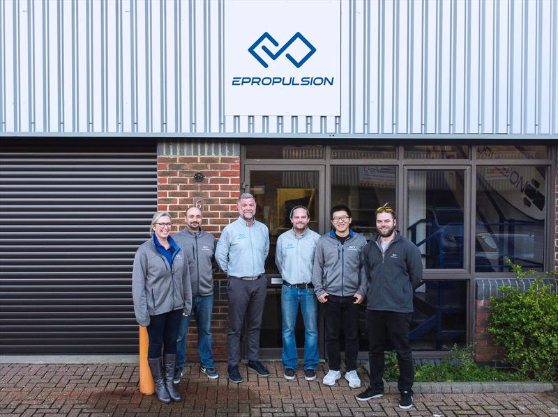 Group photo of Danny, Steve and UK team photo copyright ePropulsion taken at  and featuring the Marine Industry class