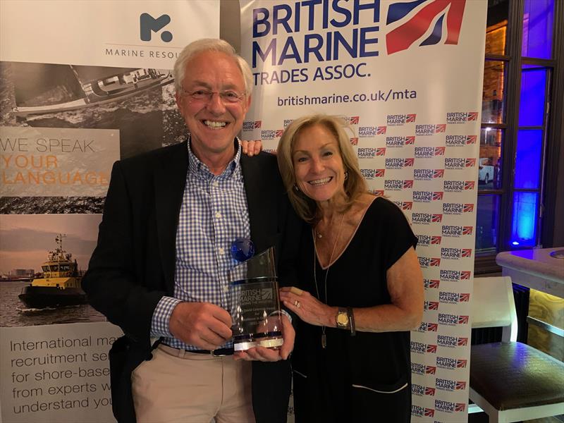 David Lewin with Suzanne Blaustone, CEO (and owner) of Barton Marine photo copyright Global Marine Business Advisors taken at  and featuring the Marine Industry class