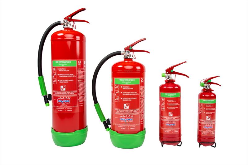 AVD portable extinguishers photo copyright Sea-Fire taken at  and featuring the Marine Industry class