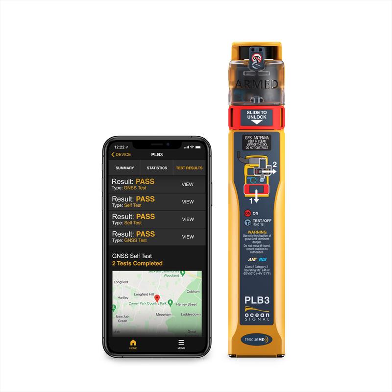 Ocean Signal rescueME PLB3 with mobile app photo copyright Ocean Signal taken at  and featuring the Marine Industry class
