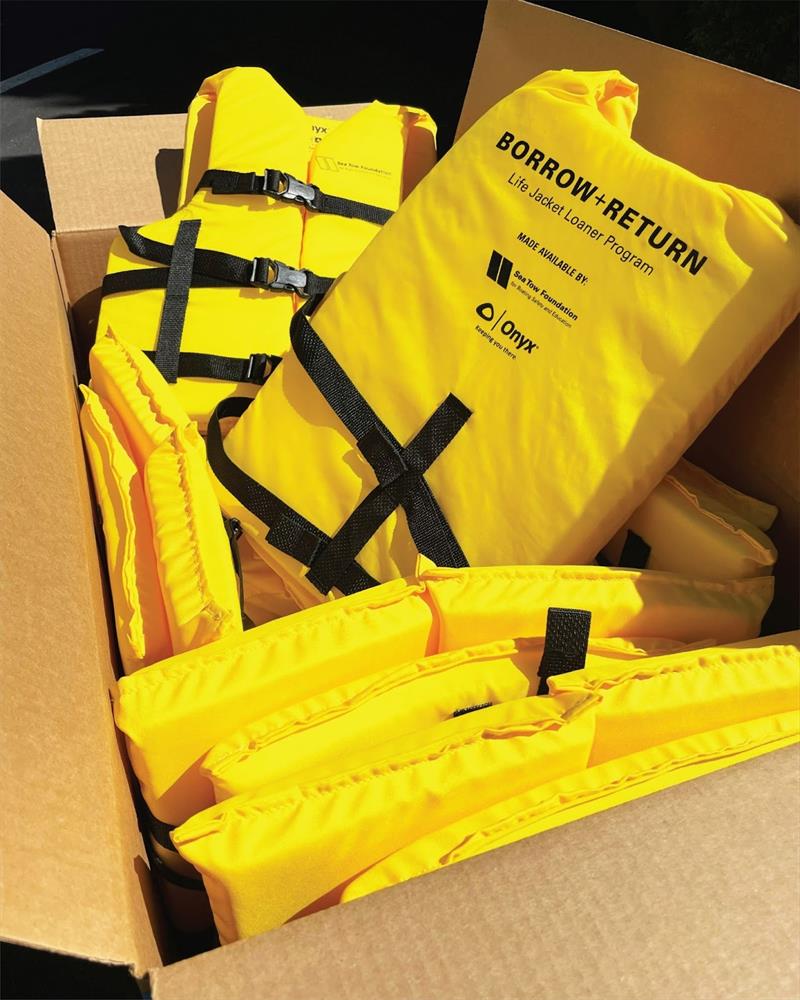 Life jackets from the grant shipment  photo copyright Sea Tow Foundation taken at  and featuring the Marine Industry class