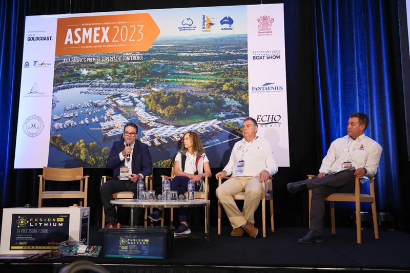 Gavin Rooney, Volvo Penta Australia, Perry Jones & Taryn Agius, Cairns Premier Reef and Island Tours - The Transformation Towards Net Zero Panel - photo © Salty Dingo