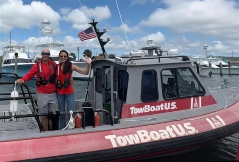 (L to R) Capt. Stephen and Mariangel Lilly of TowBoatUS Beaufort and Swansboro, North Carolina - photo © Scott Croft