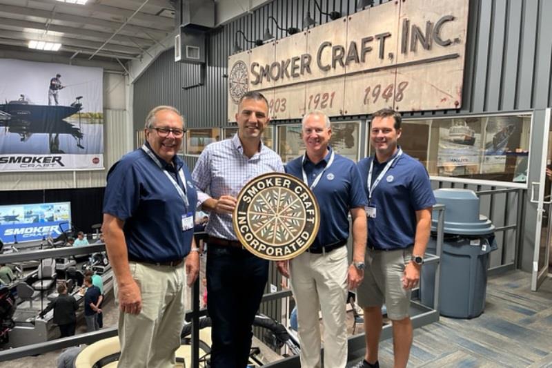 Congressman Rudy Yakym visits Smoker Craft dealer meeting - photo © Steve Huber / Smoker Craft