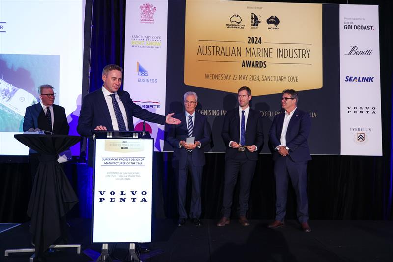 2024 Australian Superyacht Project, Design or Manufacturer of the Year Award – Echo Yachts, received by Chris Blackwell, Sales & Marketing Manager - photo © Salty Dingo