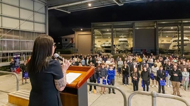 More than 400 people have already attended the 2024 Riviera Information Evening presentation and tours at the company's Gold Coast facility - photo © Riviera Studio