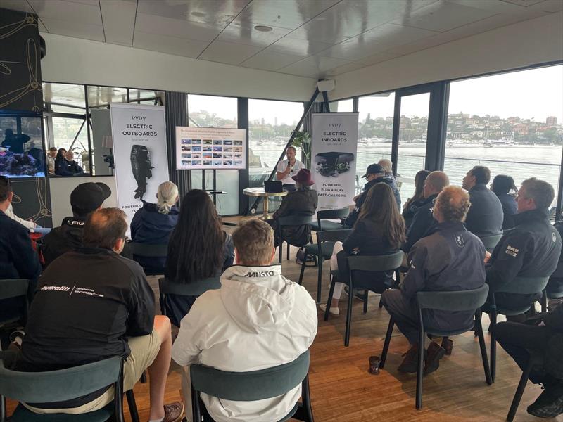 Mads Roland-Glimsholt from Evoy addressing the group - photo © Marine Lifestyles