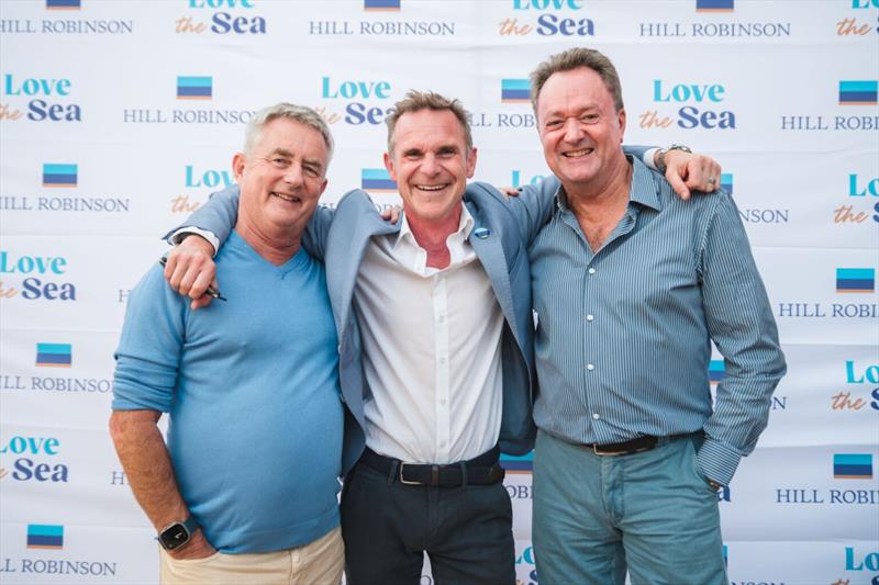 Founding partners Niall Robinson (left) and Nick Hill (right) with Giles Hunt, General Manager, Europe, at the opening of the new-look Antibes office - photo © Hill Robinson