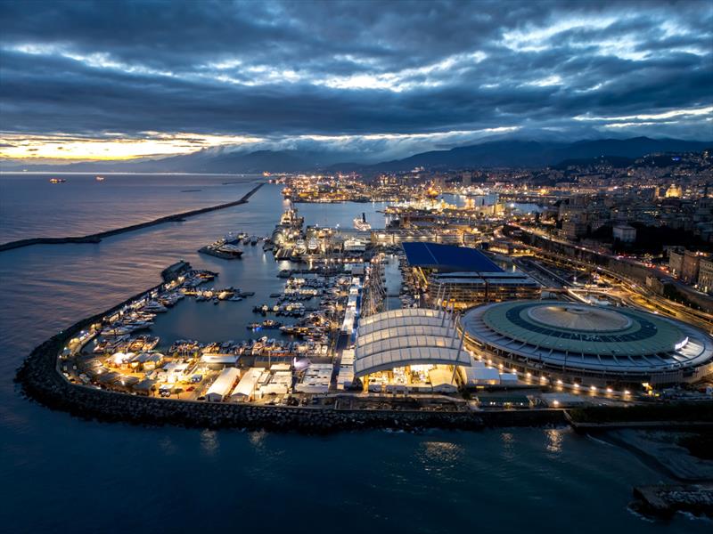 64th Genoa International Boat Show - Panoramic view at night - photo © Salone Nautico di Genova