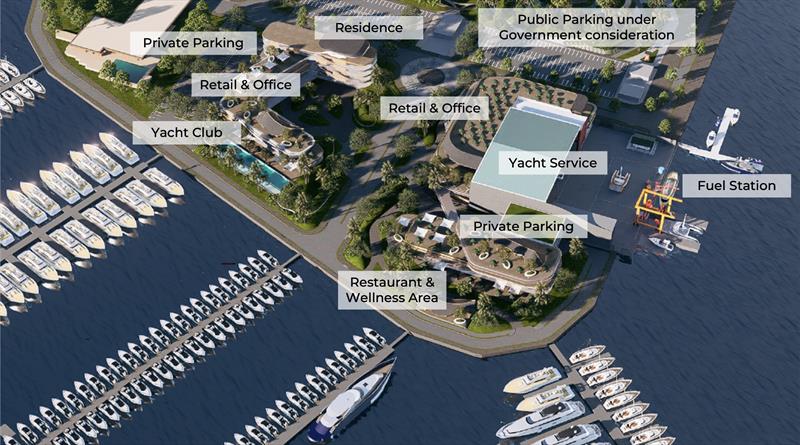 New Bali marina - Land concept from above - photo © PT Marina Development Indonesia