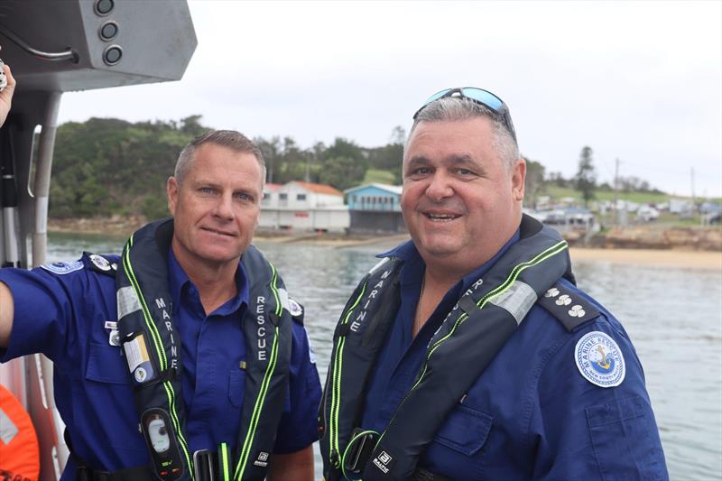 (l-r) Marine Rescue NSW Commissioner Alex Barrell and Marine Rescue Terrigal Unit Commander Shaun Smith - photo © Marine Rescue NSW