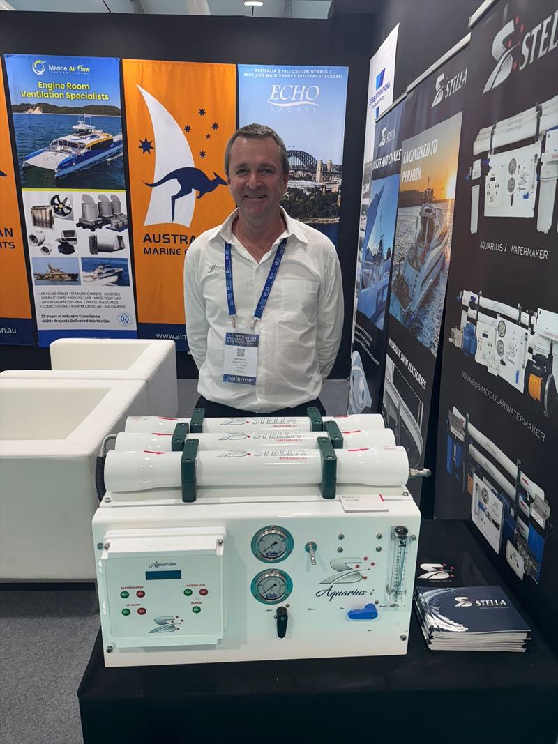 Gary Cooper, Stella Marine stand - photo © AIMEX