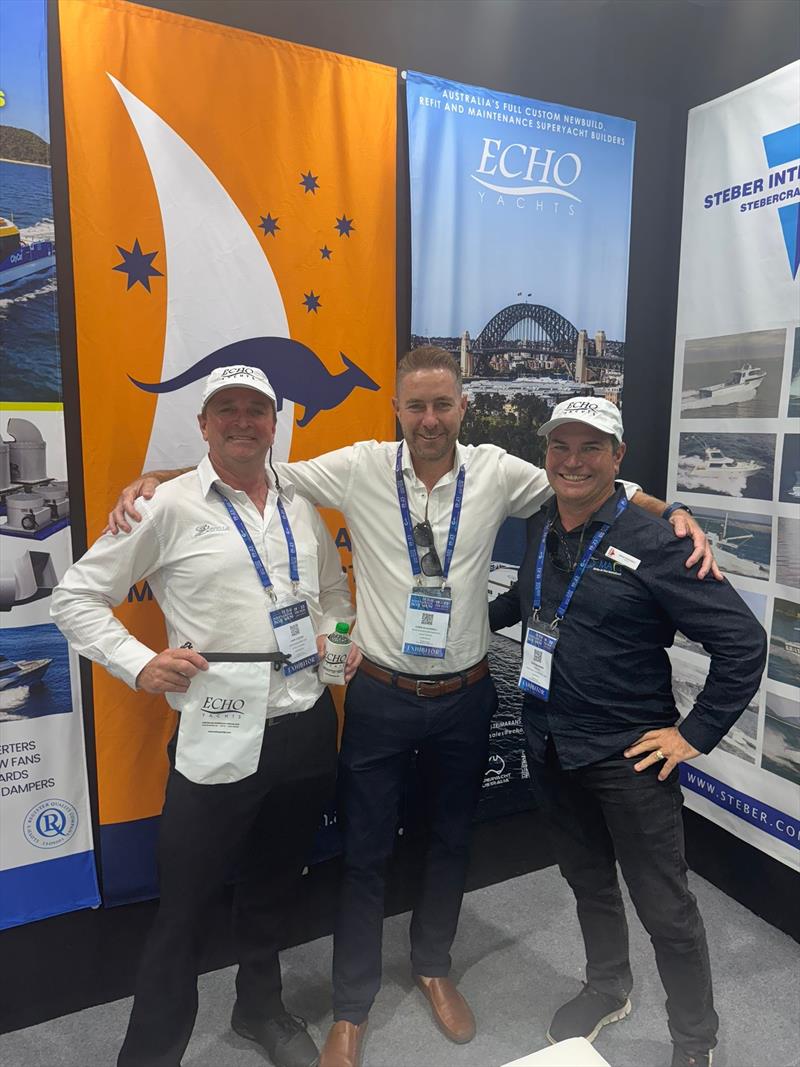 Gary Cooper, Stella Marine; Chris Blackwell, Echo Yachts; Brad Marsden, Marine Air Flow International - photo © AIMEX