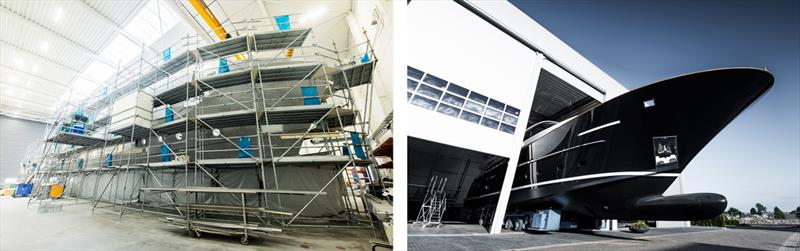 Van der Valk's new construction hall photo copyright Van der Valk Shipyard taken at  and featuring the Marine Industry class