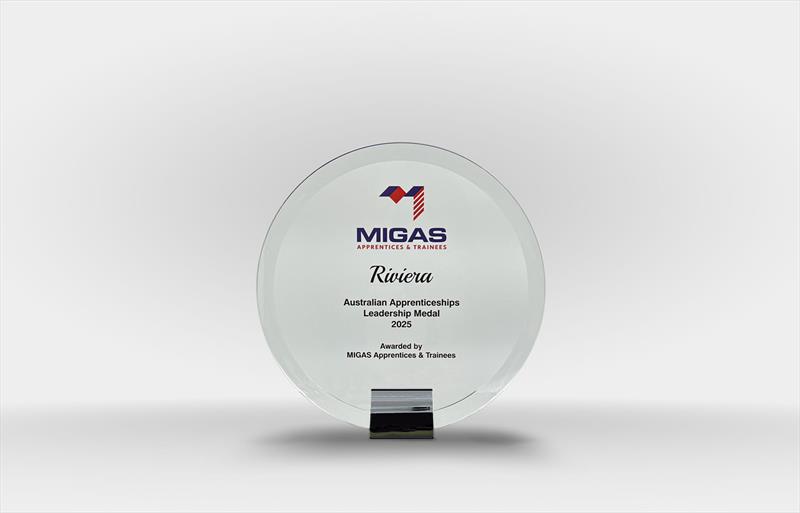 Riviera was presented with the Australian Apprenticeships Leadership Medal 2025, highlighting the company's commitment to shaping the future of young Australians - photo © Riviera Australia