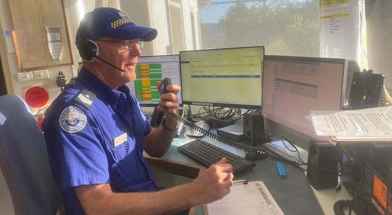 Marine Rescue Coffs Harbour volunteer Rob Kasmarik on duty - photo © Marine Rescue NSW