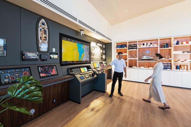 Riviera Yacht Club Electronics Display - photo © Riviera Australia