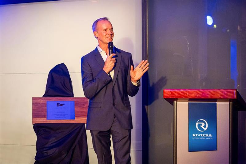“We are committed to creating the greatest possible Riviera owner experience and I hope that you'll be able to join us many times here in your club and enjoy this facility.” – Riviera owner, Rodney Longhurst - photo © Riviera Australia
