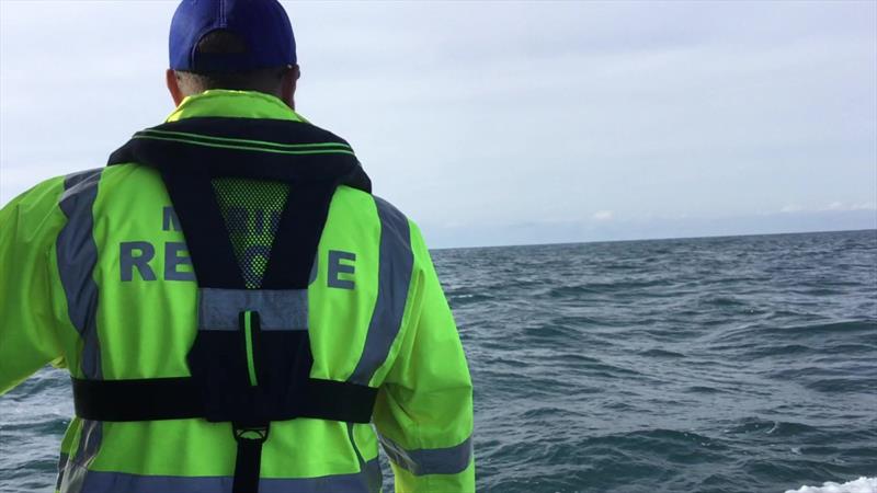 Marine Rescue Port Kembla volunteer on board PK31 June - photo © Marine Rescue NSW