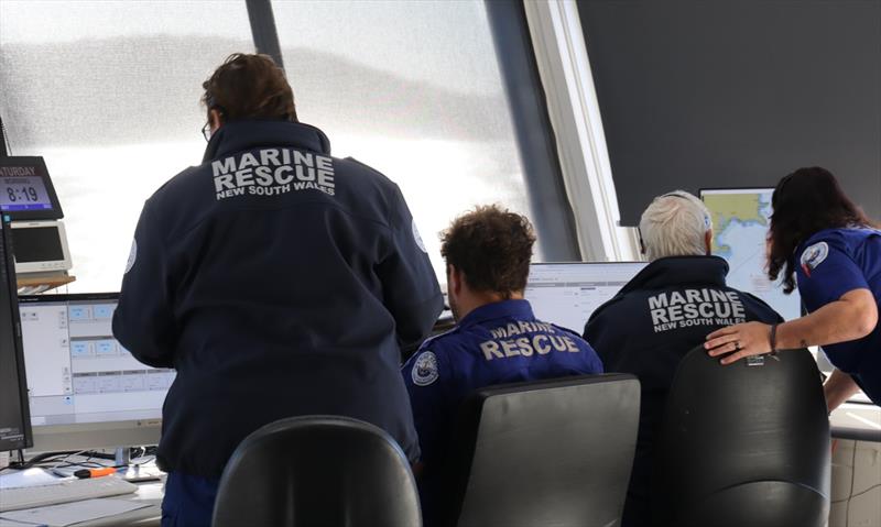 Marine Rescue NSW volunteer radio operators on duty at Marine Rescue Batemans Bay - photo © Marine Rescue NSW