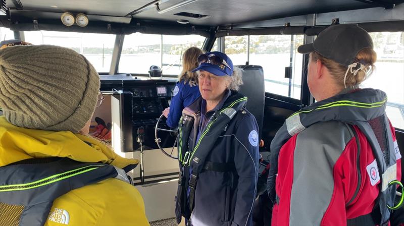 Marine Rescue Port Macquarie Deputy Unit Commander Alison Cameron-Brown during the on water exercise photo copyright Marine Rescue NSW taken at  and featuring the Marine Industry class