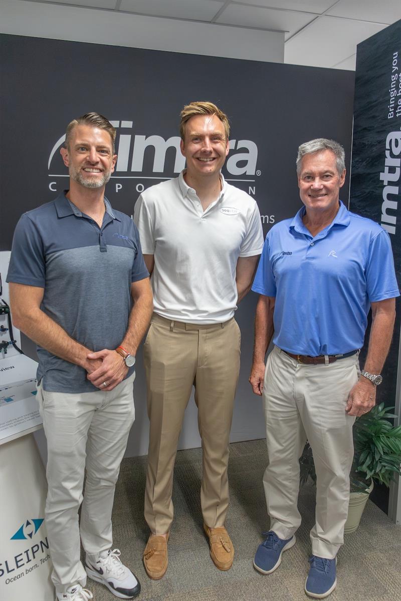 From left: IMTRA's Colby Chevalier, Seaview's Ed Fitzgerald and IMTRA's Chip Farnham photo copyright IMTRA taken at  and featuring the Marine Industry class