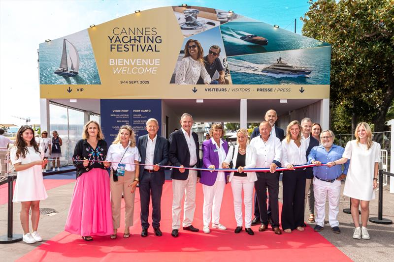 Cannes Yachting Festival 2025 opening day inauguration photo copyright Cannes Yachting Festival taken at  and featuring the Marine Industry class