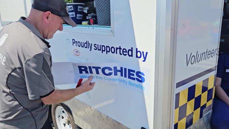 Ritchies is now proudly displayed on the Marine Rescue Port Macquarie food van - photo © Marine Rescue NSW
