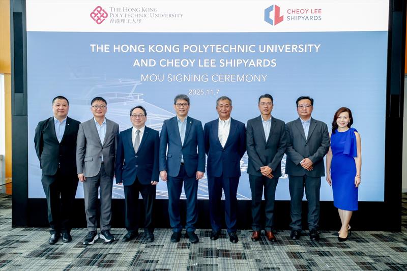 PolyU and Cheoy Lee Shipyards - Group photo copyright Cheoy Lee Shipyards taken at  and featuring the Marine Industry class