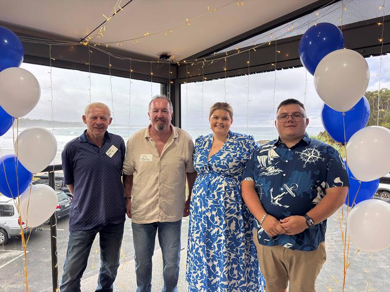 Marine Rescue Woolgoolga past and current presidents (L to R) Kevin Johnson - John Murray - Taylor Marshall and Mitch Harvey photo copyright Marine Rescue NSW taken at  and featuring the Marine Industry class