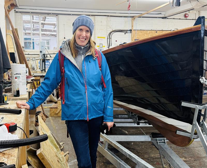 Emily Stokes in the main workshop at the BBA in Lyme Regis photo copyright Boat Building Academy taken at  and featuring the Marine Industry class