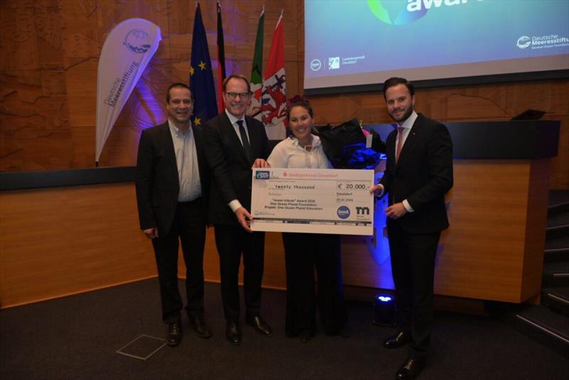 (l-r) Frank Schweikert, Dr Stephan Keller, Dominique Lesser, Marius Berlemann photo copyright Christos Sakellaropoulos taken at  and featuring the Marine Industry class