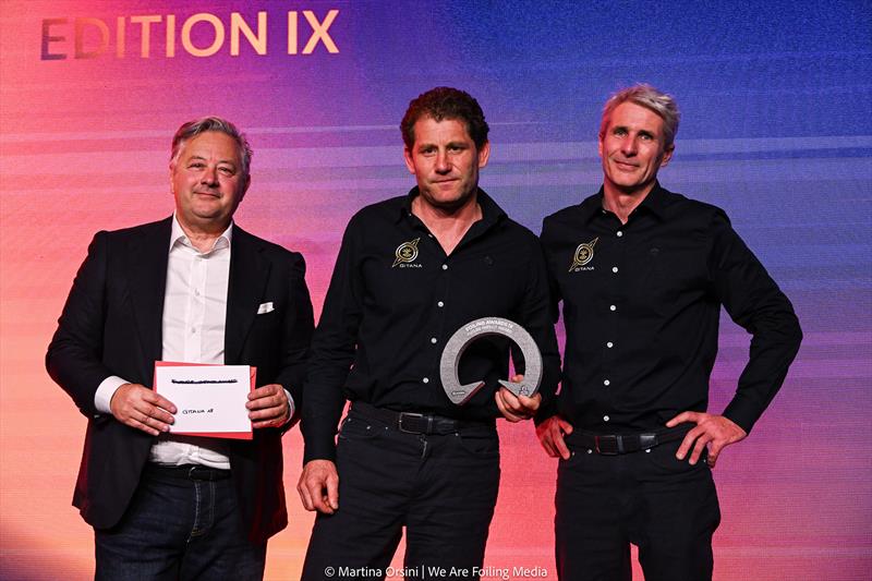 Foiling Awards XI - FUTURE IMPACT AWARD - GITANA 18 - (L2R) Fabio Pozzo, Charles Caudrelier and Pierre Tissier - photo © Martina Orsini | WeAreFoilingMedia