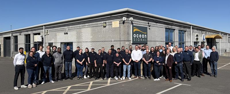 The Ocean Signal team, pictured at their company headquarters in Margate, UK photo copyright Ocean Signal taken at  and featuring the Marine Industry class