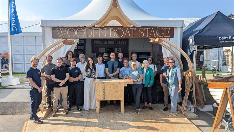 Wooden Boat Stage Team and Supporters photo copyright Southampton International Boat Show taken at  and featuring the Marine Industry class