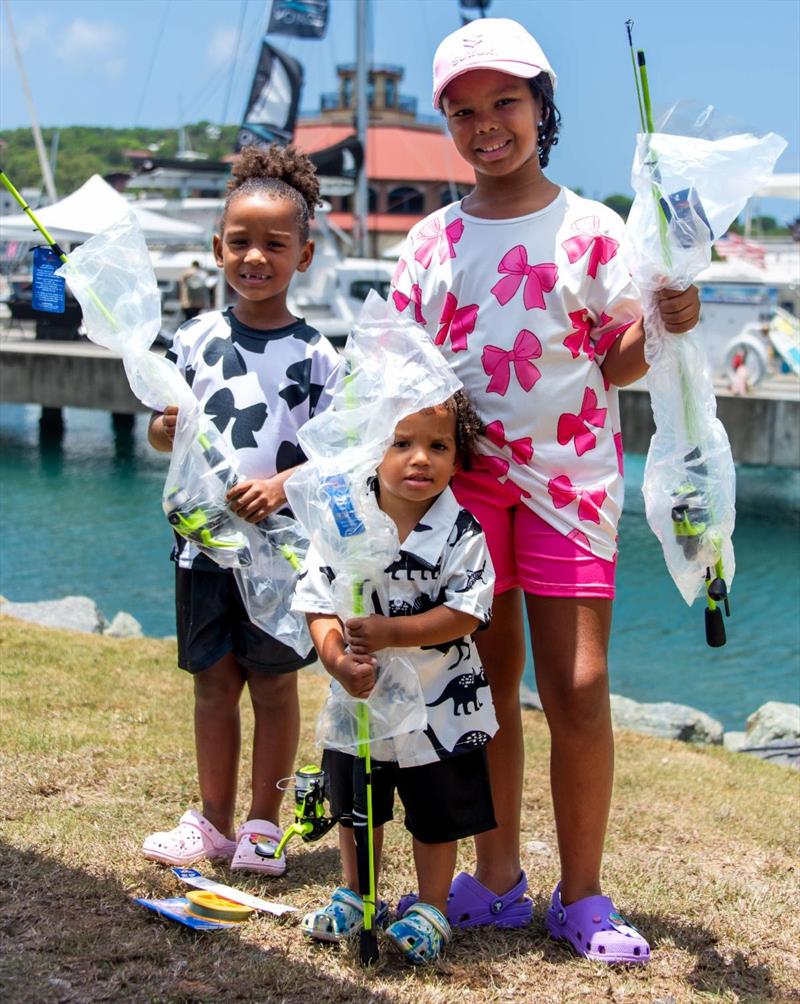 Hook the Future attendees with their rods and reels - photo © MediaBoostVI