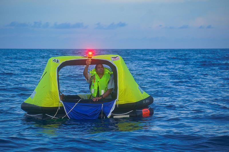 ACR ResQFlare PRO electronic boat flare in use in a liferaft photo copyright ACR Electronics  taken at  and featuring the Marine Industry class