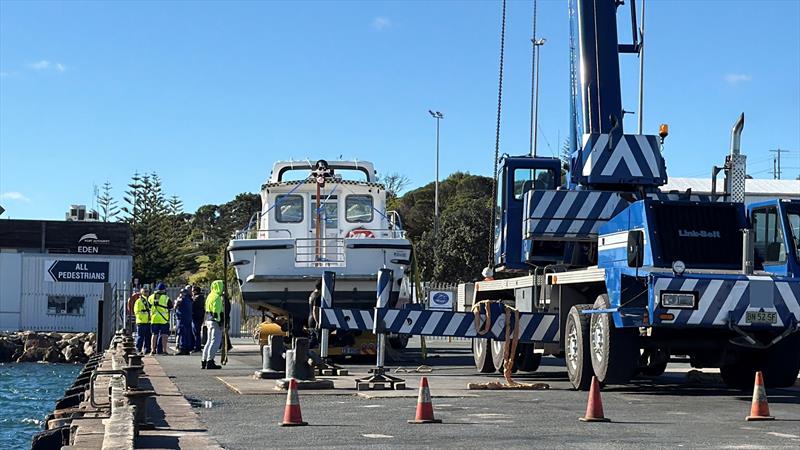 ED 30 was craned onto the water 1 photo copyright Marine Rescue NSW taken at  and featuring the Marine Industry class