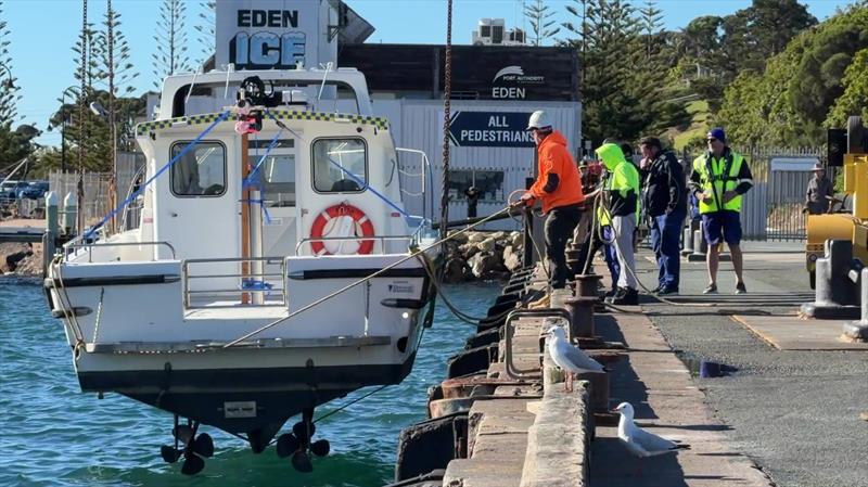 ED 30 was craned onto the water 3 photo copyright Marine Rescue NSW taken at  and featuring the Marine Industry class