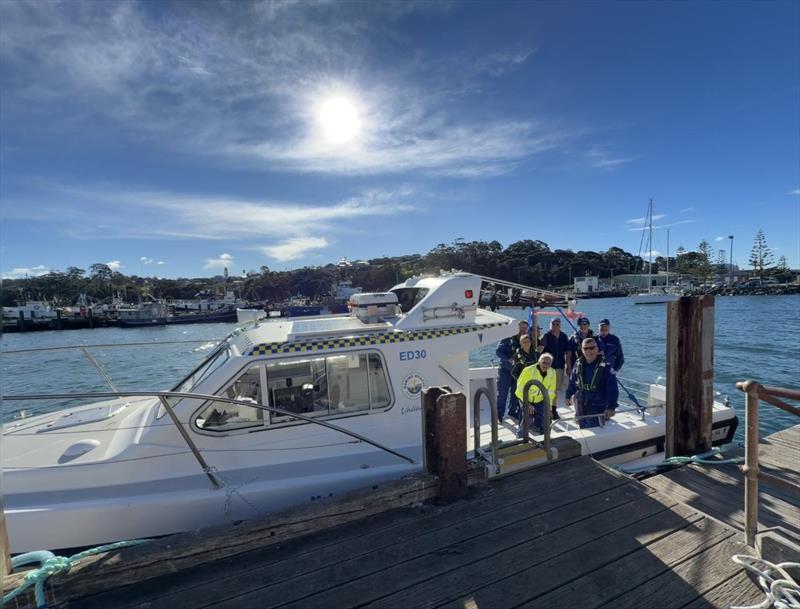 Marine Rescue Eden volunteers go on board ED 30 for the first time photo copyright Marine Rescue NSW taken at  and featuring the Marine Industry class