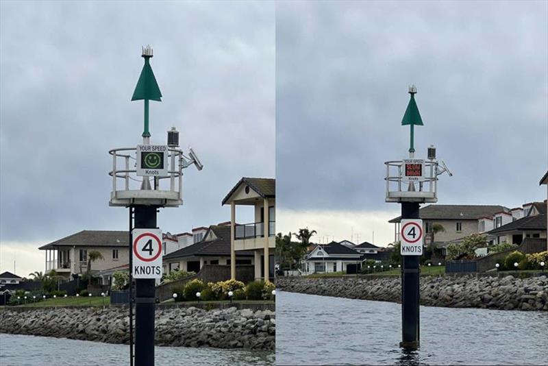 Digital speed signs helping boaties slow down - photo © Department for Infrastructure and Transport