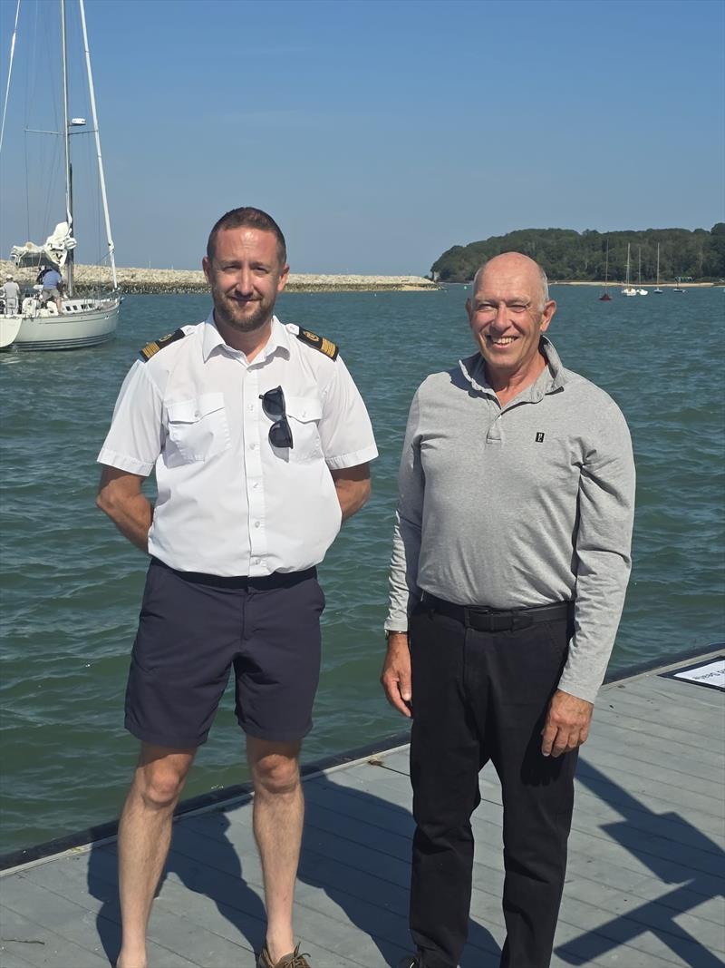 (l-r) Jon Kidd, Harbour Master of Cowes Harbour Commission, and Jim Kernahan CEO of TrellisWorks pictured at Trinity Landing photo copyright TrellisWorks taken at  and featuring the Marine Industry class