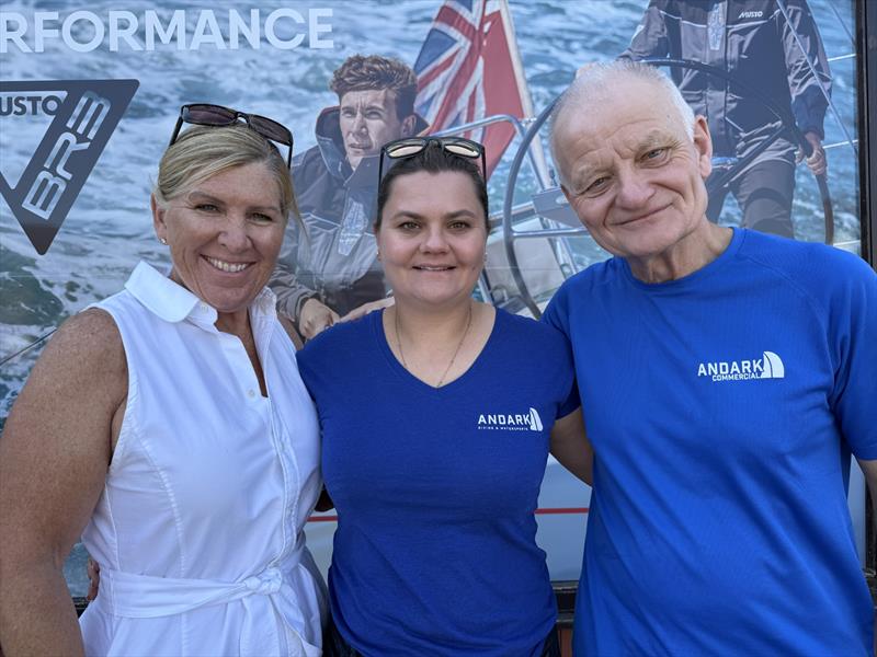 Shelley Jory Leigh, Miriam Goddard, Mike Goddard (Andark) - photo © Southampton International Boat Show
