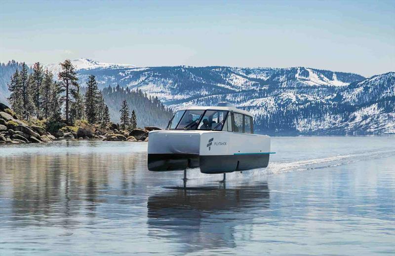 A render of FlyTahoe's VS–9, the electric hydrofoiling vessel set to operate on Lake Tahoe - photo © Vessev